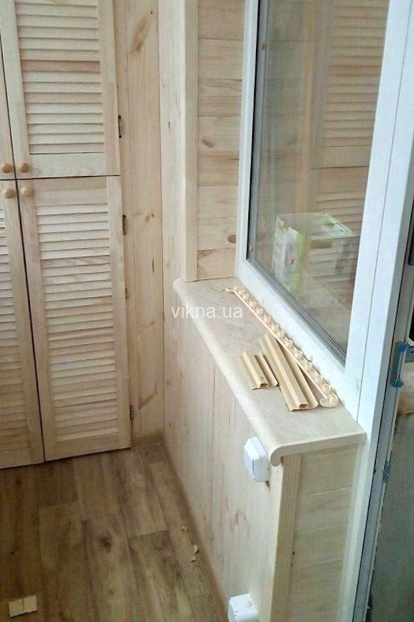 обшивка балкона деревянной вагонкой
