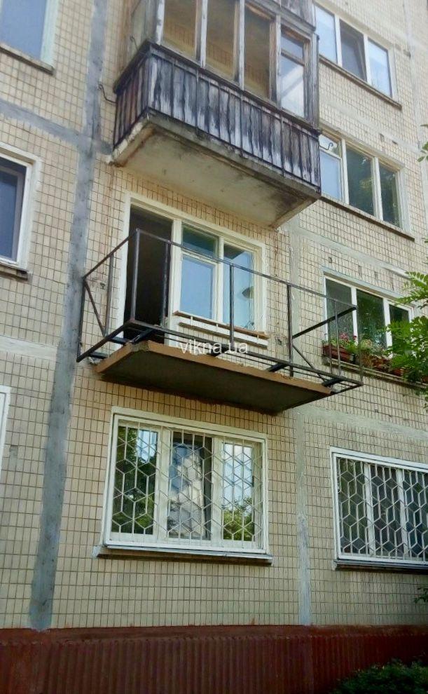 вынос балкона по плите